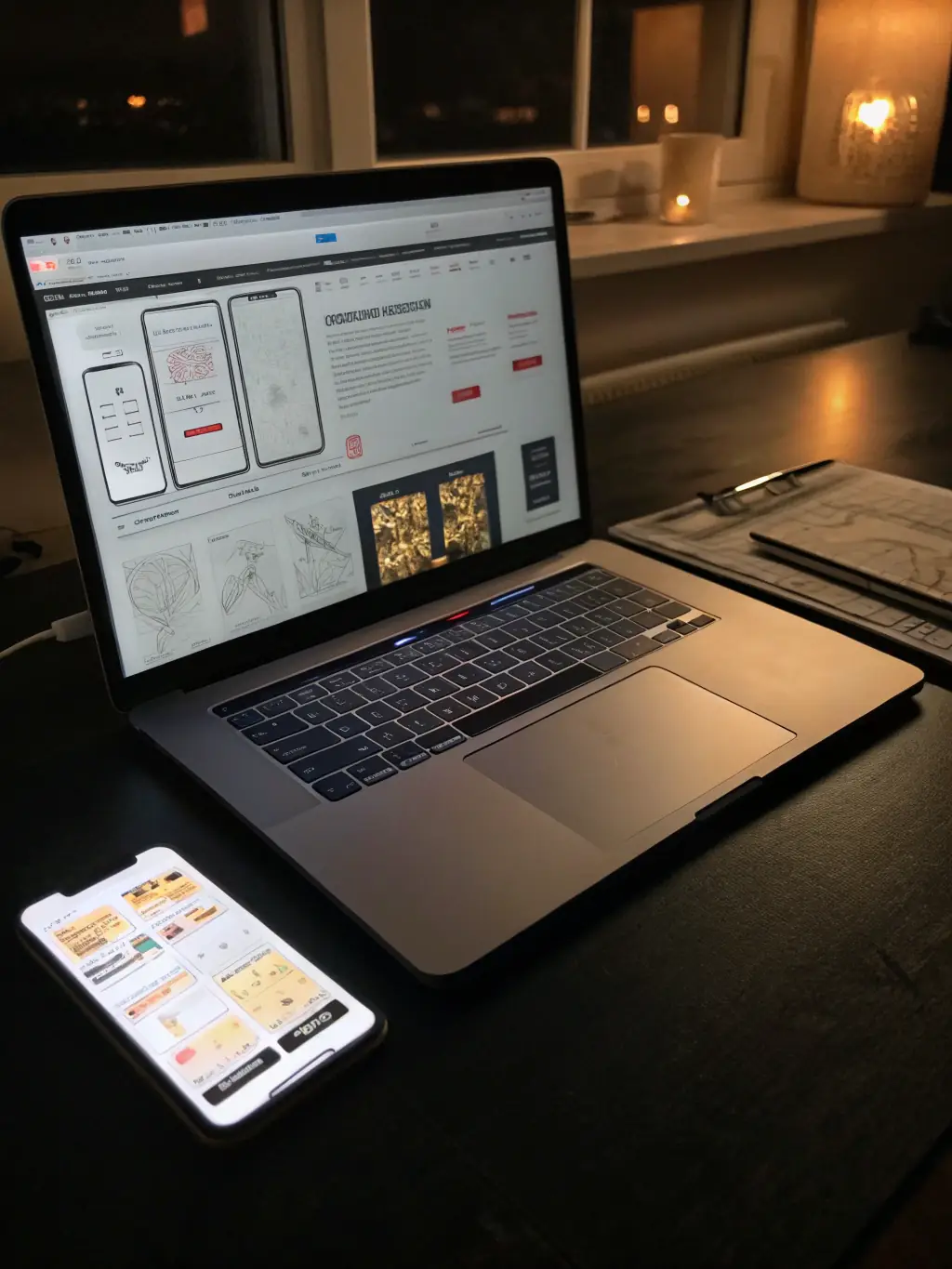 A clean, modern website design mockup on a laptop screen, showcasing a user-friendly interface with intuitive navigation, reflecting Blue Print Design's expertise in creating visually appealing and functional websites.